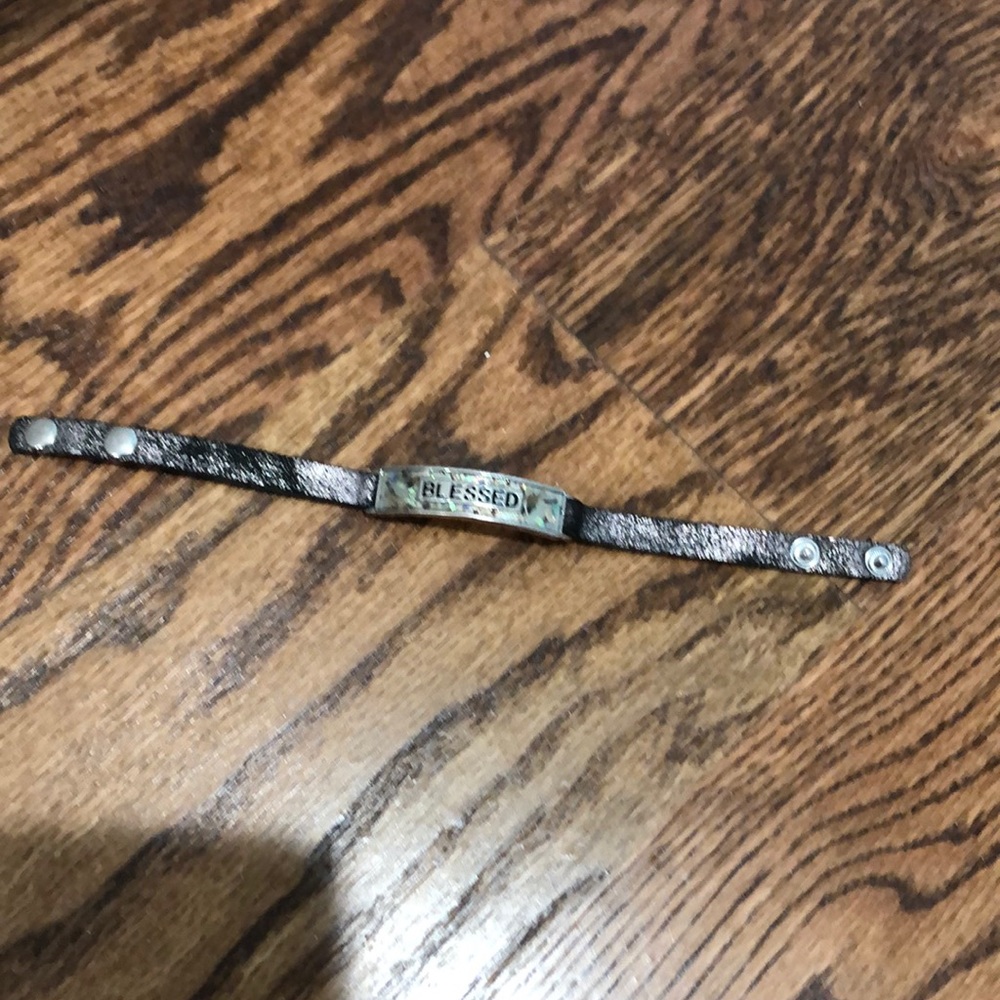 Blessed leather bracelet